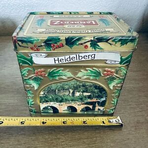 German Cities Christmas Tin Holiday Music Box